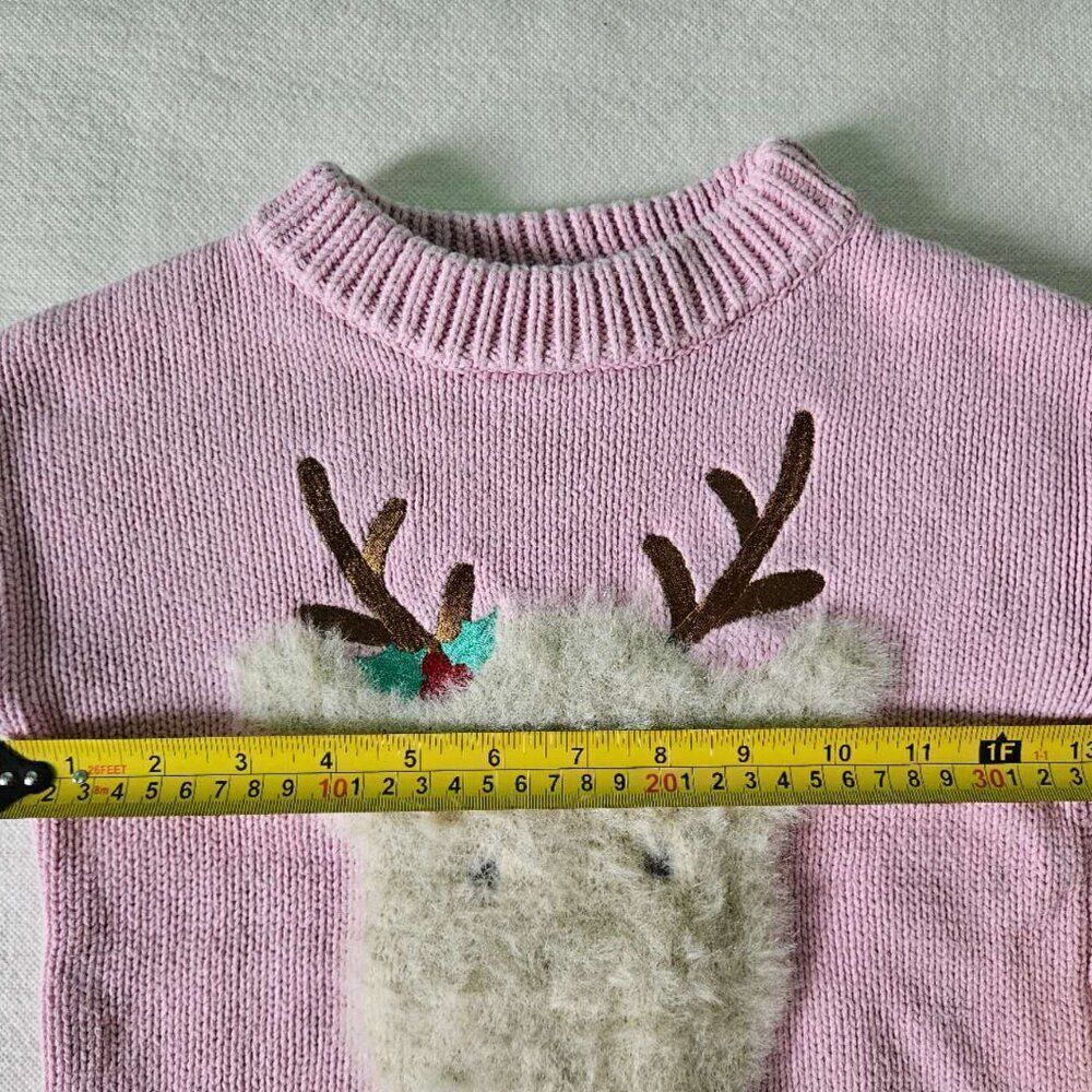 girl pink deer patten sweater - Picture 6 of 6